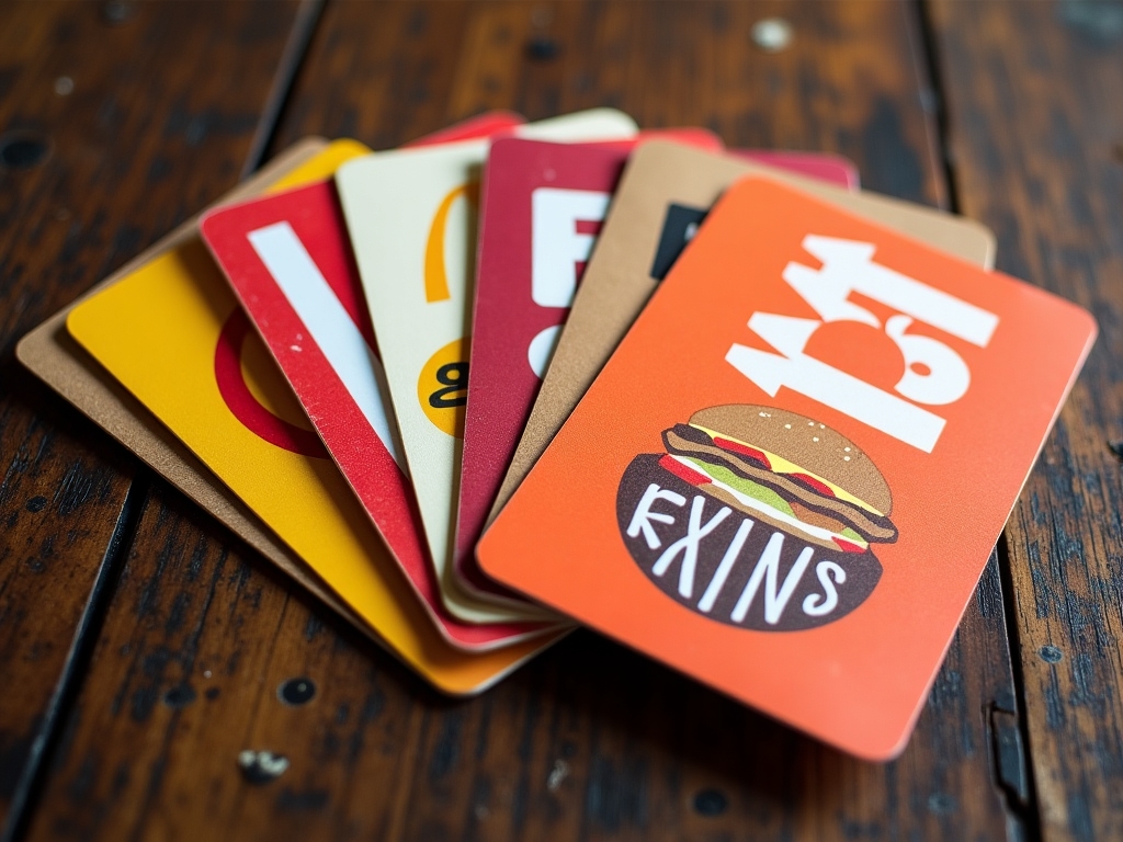 Fast food chain gift cards collection